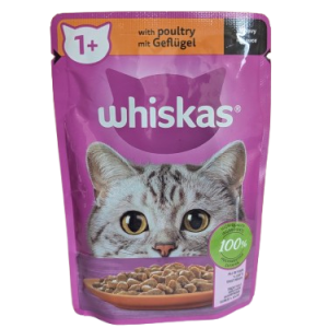 Whiskas Katzenfutter – mit Geflügel in Sauce (1+) 85g
