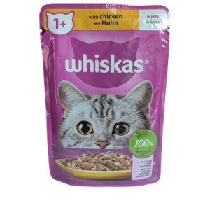 Whiskas Katzenfutter – mit Huhn in Gelee (1+) 85g